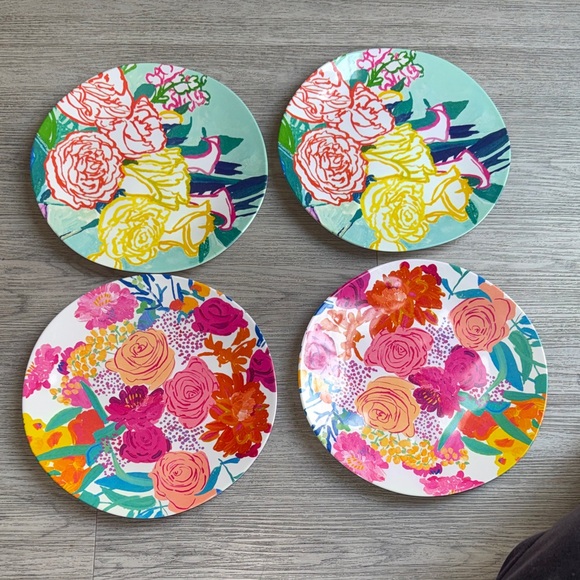 Anthropologie Other - Bridgette Thornton by Anthropologie Floral Patterned Decorative Plates
